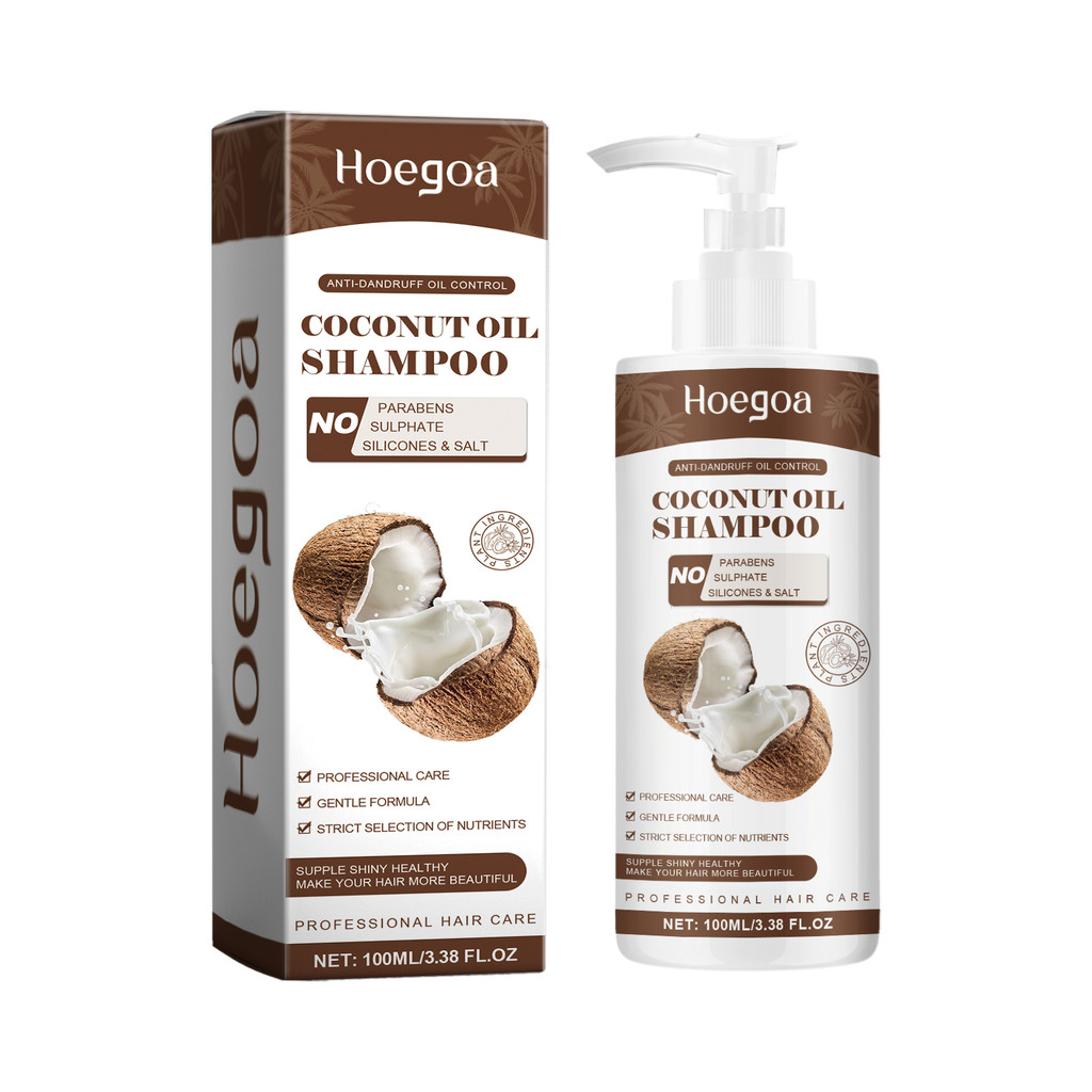 Hoegoa Minyak Kelapa Shampoo Penghilang Ketombe Membersihkan Kulit Kepala Pijat Penghilang Ketombe B