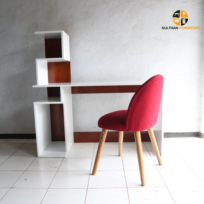 Set Meja Belajar Minimalis - Meja Kerja - Kursi Sofa Kantor Kayu Jati | Mebel Jepara