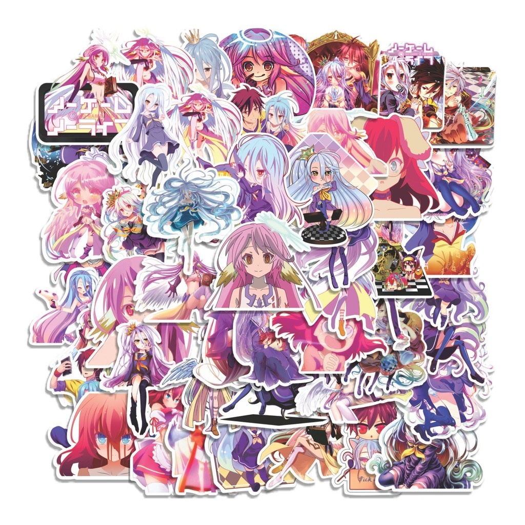 

COD 50 Pcs Stiker NO GAME NO LIFE ANIME Lucu Anti Air Untuk Dekorasi Notebook Sepeda Skateboard Handphone