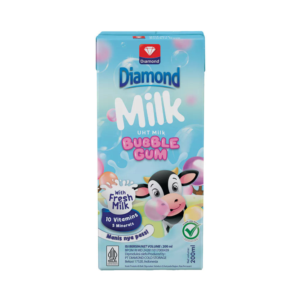

Susu Diamond UHT Bubble Gum 200 mL PCS