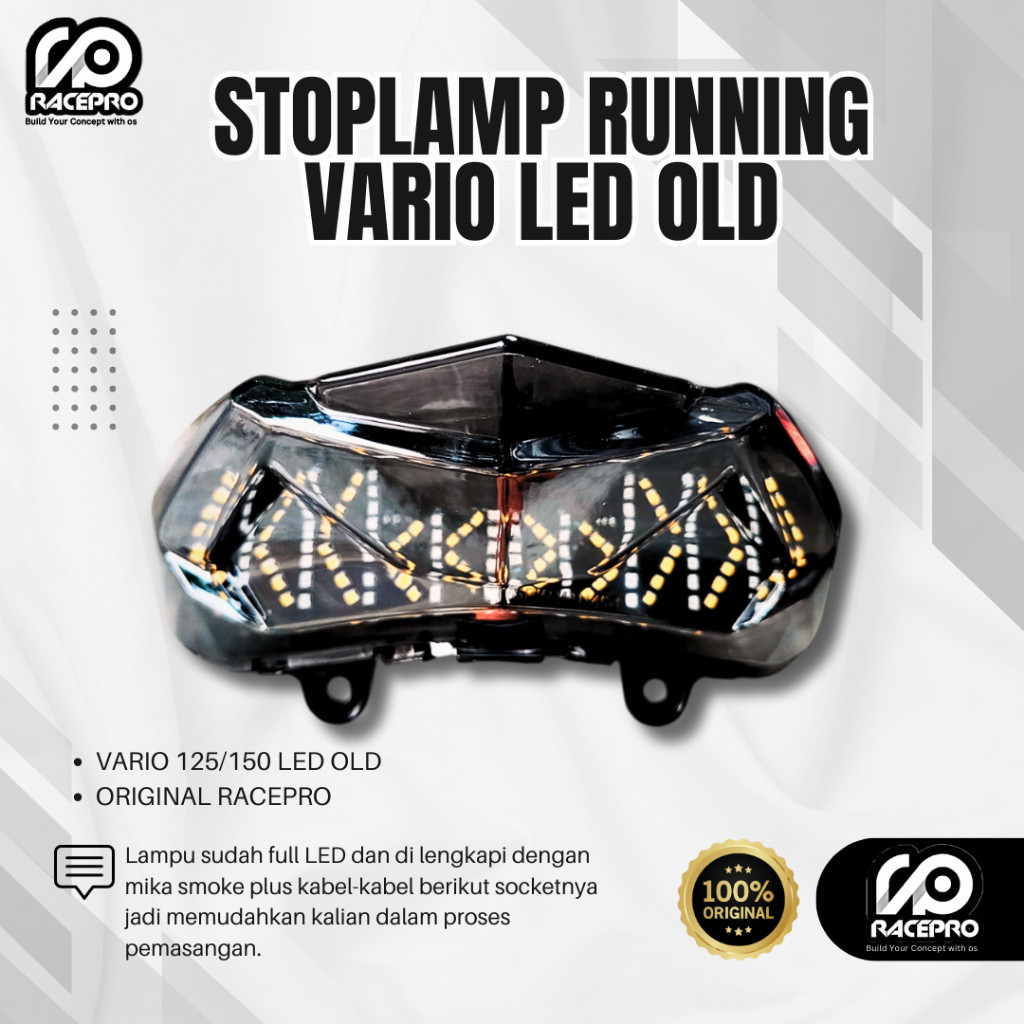 STOPLAMP RACEPRO RUNNING VARIO 125/150 LED OLD LAMPU BELAKANG VARIO LED OLD RACEPRO LAMPU RUNNING
