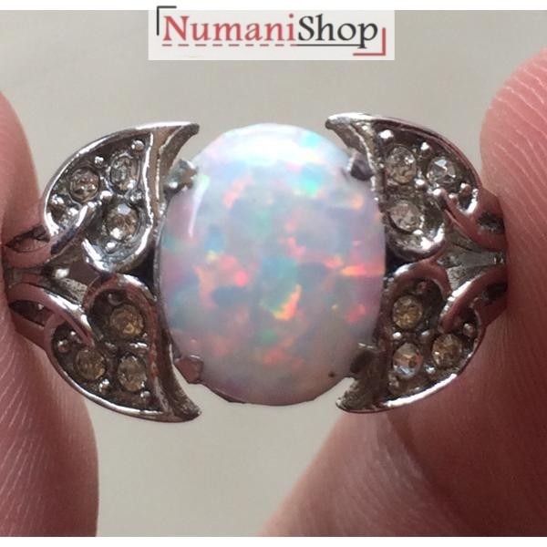 Cincin Titanium Wanita Batu kalimaya Susu Australia HQ