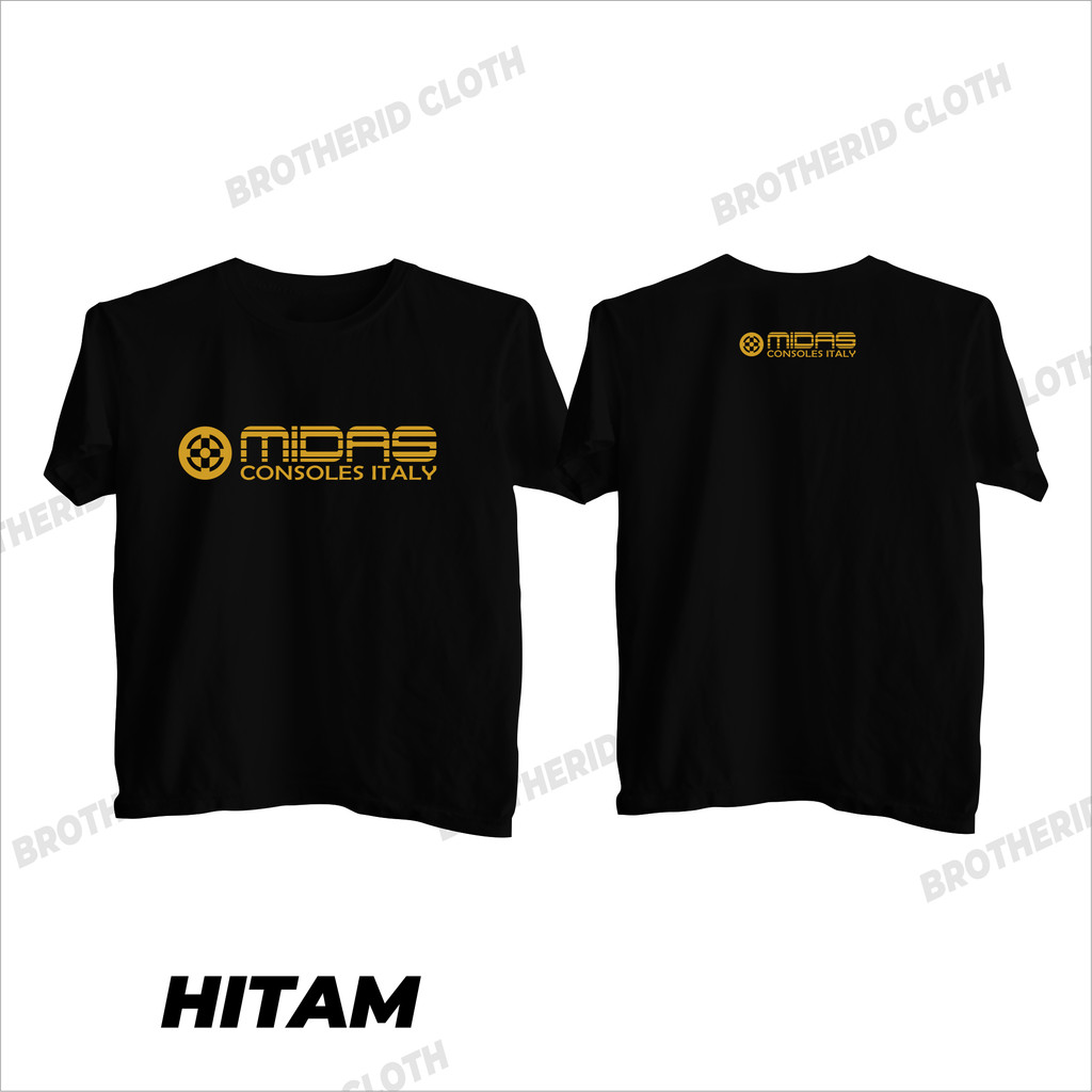 Kaos Midas Consoles Italy Audio Baju Operator Sound System Original