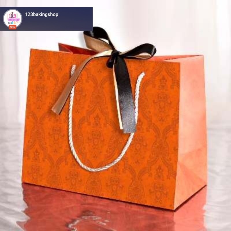 

Tas Kado Paper Bag Idul Fitri Lebaran Ramadhan/ Paper Bag Hijau Orange