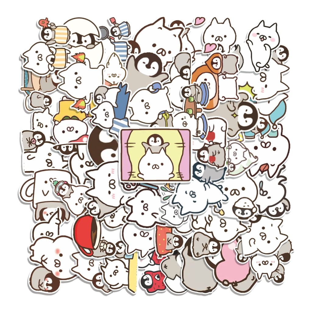 

COD 50 Pcs Stiker NEKOPEN CARTOON Lucu Anti Air Untuk Dekorasi Notebook Sepeda Skateboard Handphone