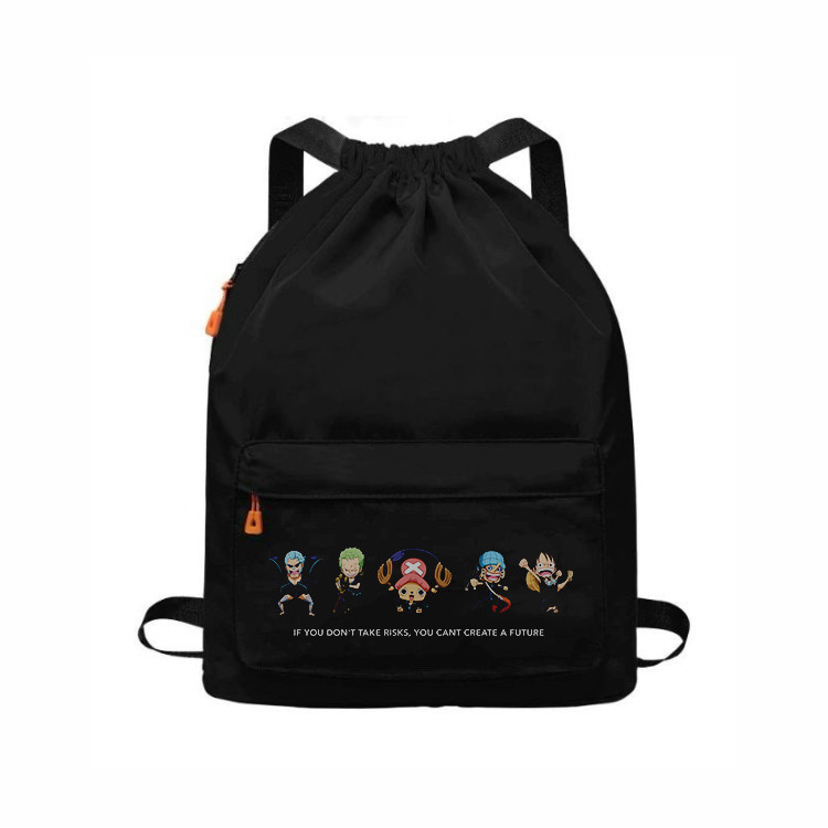 Anxiety - Tas Ransel Punggung Kerut Waterprouf Pria Wanita Motif ONE PIECE Distro - Tas Serut