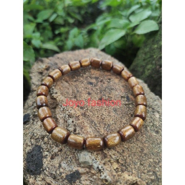 GELANG TASBIH FOSIL AKAR BAHAR YUSER KUNING EMAS NATURAL