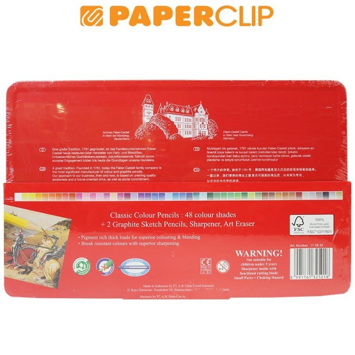 

PENSIL WARNA FABER CASTELL CLASSIC 115849 48C TINCASE