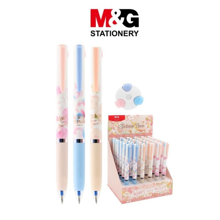 

Pulpen 3 in 1 M&G Sakura AGPT4373 Ballpaint 3 Color Tip 0.38 Tinta Hitam Biru Merah Pena Cetek - SATUAN - M&G PENA SAKURA, 3IN1 AGPT4373