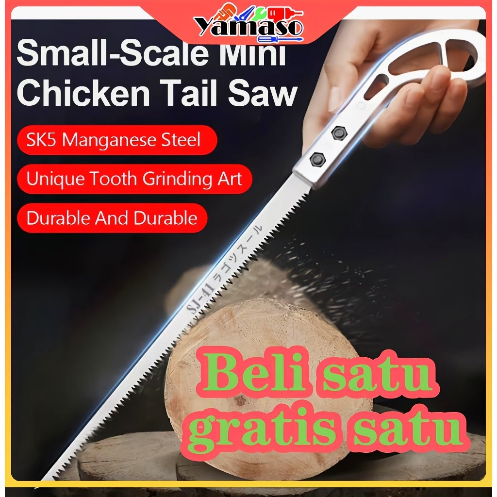 PROMO 2pcs Gergaji Kayu Pohon Kuat Tajam Gergaji Jepang Lancip Runcing/Gergaji Gagang Kayu SK5 Gerga