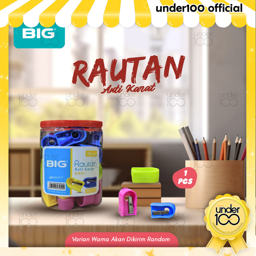 

❤ Under100 ❤ BIG Rautan Pensil Anti Karat | Gerotan Serutan | Pencil Sharpener RSS-102