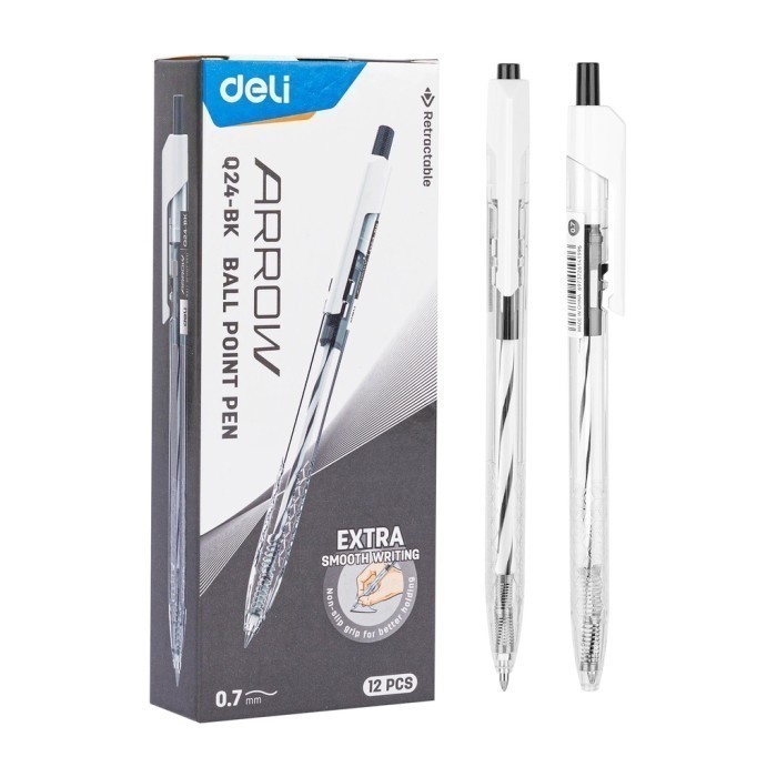 

Bobomart Pen DELI EQ300 Pulpen Tekan 0.5MM Ballpoint Tinta Hitam Biru - 1 PCS BIRU