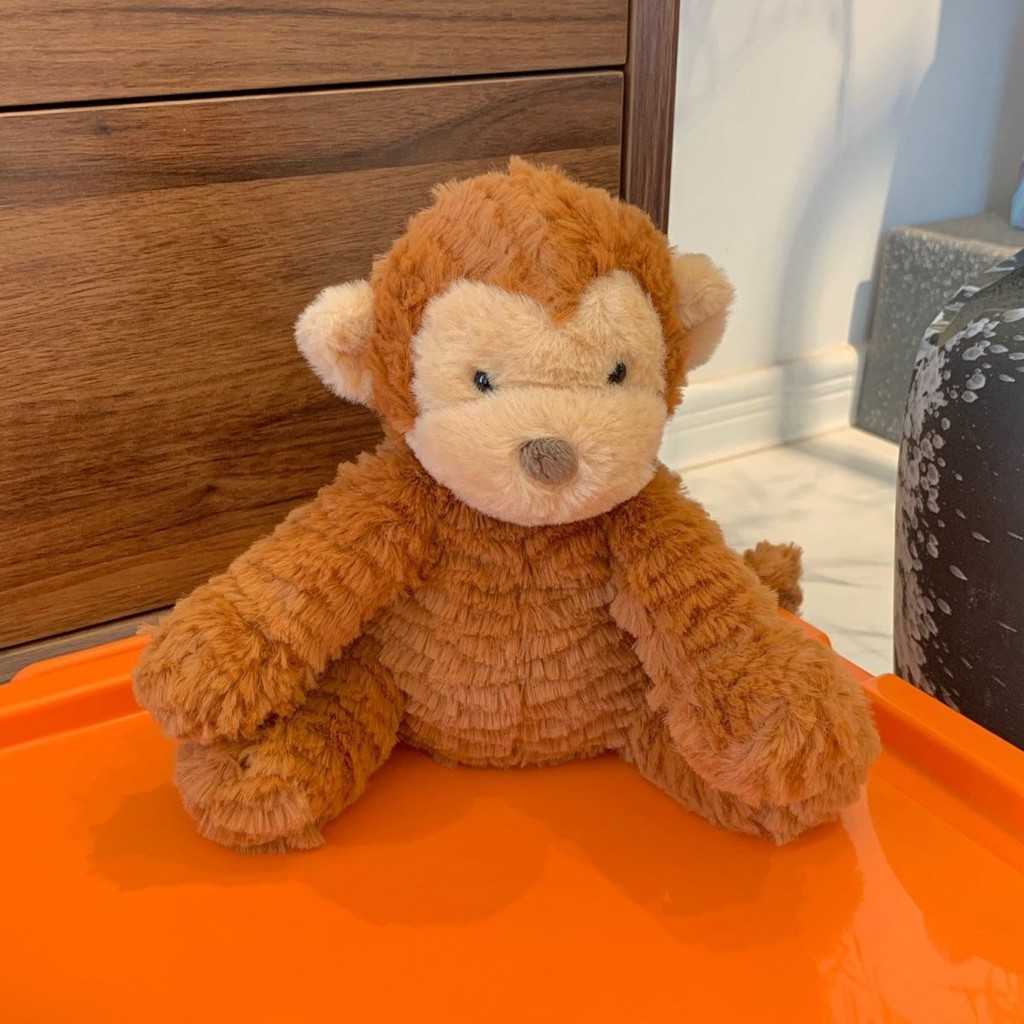 jELLYCAT Wavy Hair Monkey Plush Toy Valentine's Day Gift Stuffed Animal Girlfriend Best Friend Doll