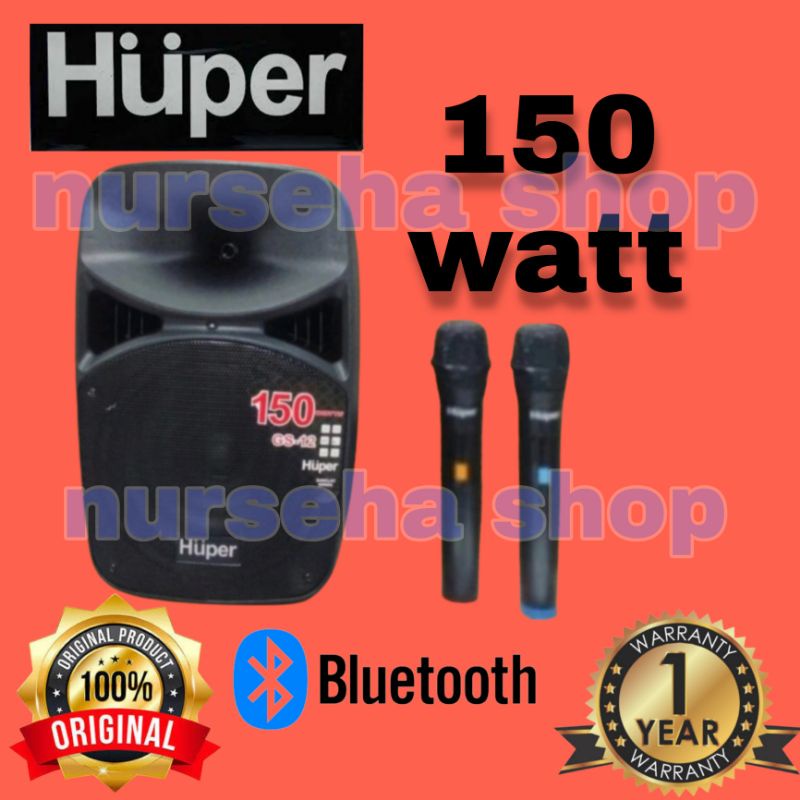 Speaker Portable huper 12inch Gs12 aktif Meeting  Wireless gs 12