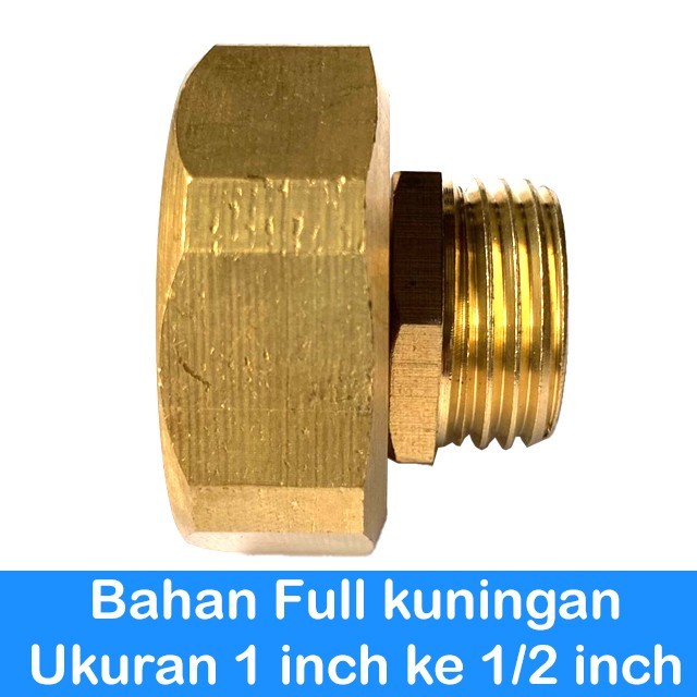 water mur reducer 1 inch ke 1/2 inch drat dalam ke drat luar OM27