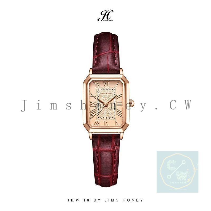 Jims Honey - Jam Tangan Wanita Jims Honey Jhw 18 Watch Leather - Jam Mini Antiair Murah - Jam Size K