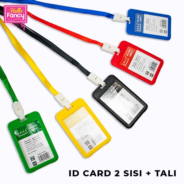 

Name Tag ID CARD Holder 2 Sisi Nilon + Tali / Nametag / Id Card Murah