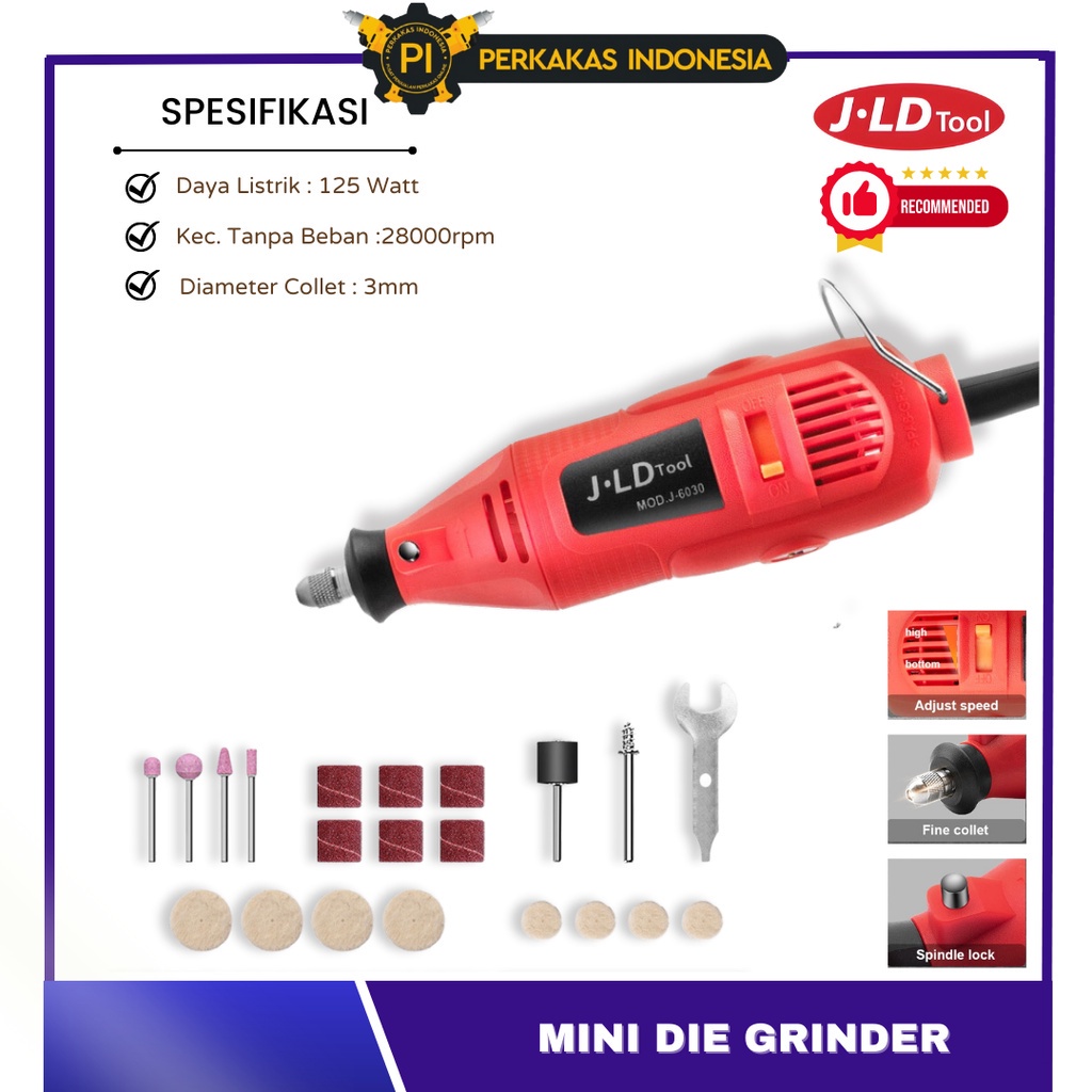 Mini Grinder JLD TOOL J6030 Mesin Rotary Tools Die Grinda Gerinda Bor Kecil Mini Tuner Drill Gurinda