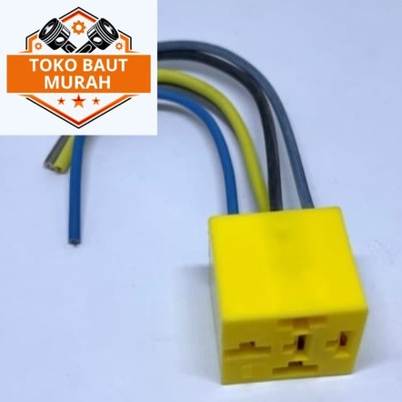 soket relay 5 kaki 5 kabel