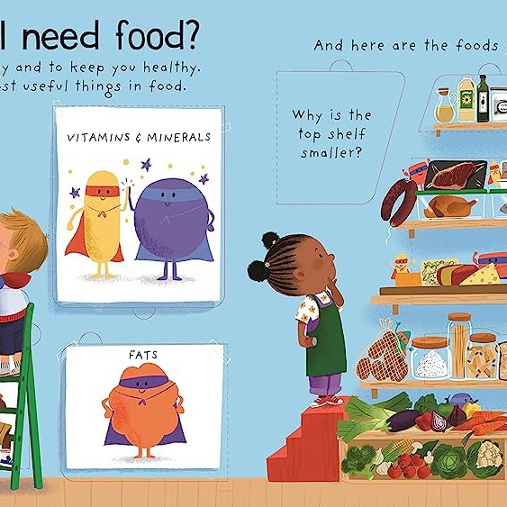 Usborne Where Does My Food Go? First Questions and Answers Lift Flap