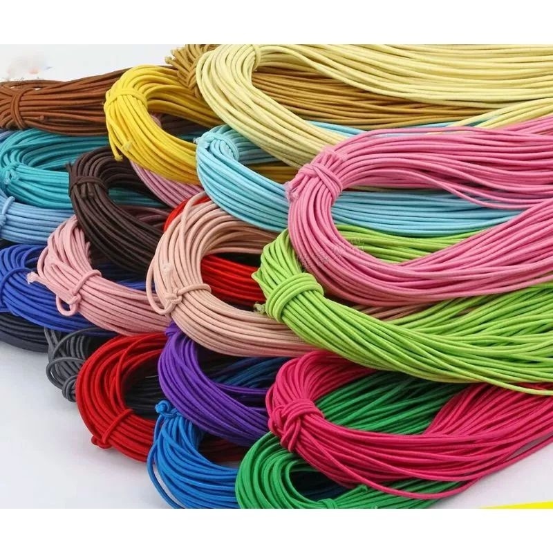 Tali Karet Elastis Bulat Bahan Craft Untuk Membuat Kalung Dan Gelang