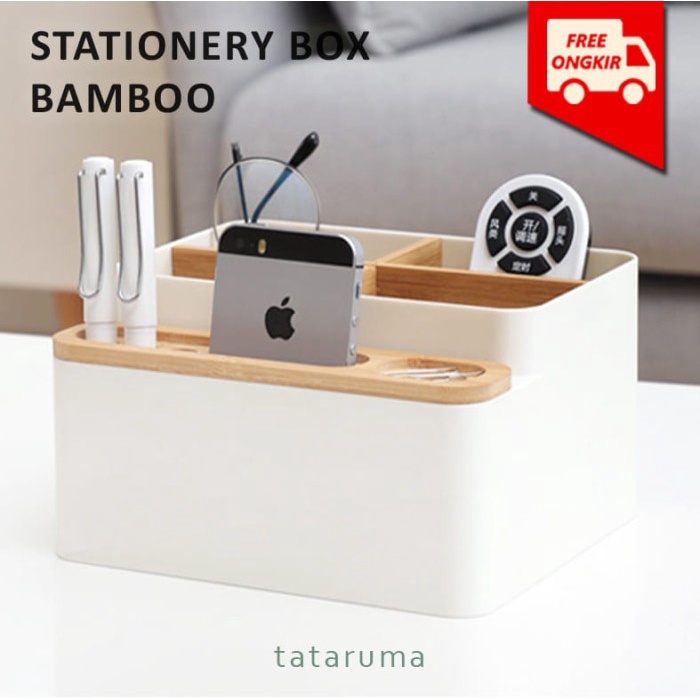 

KYODA - Stationery Box Bambu Tempat Alat Tulis Kotak Penyimpanan