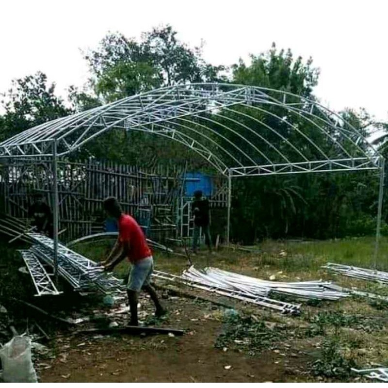 rangka tenda dari besi galvanis