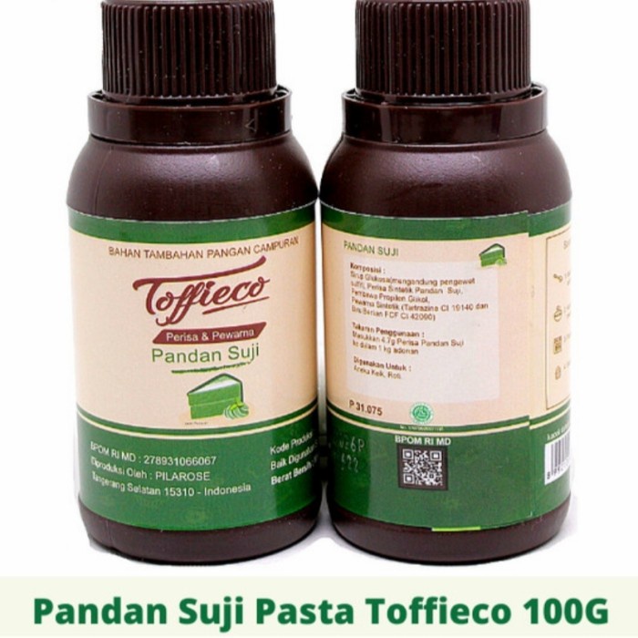 

JKL0182 toffieco pandan suji 100g/ pasta pandan suji