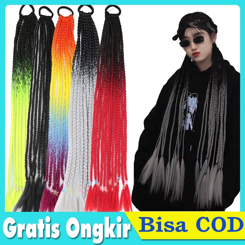 Rambut Extension Kepang Rambut Sintetis Model Kepang Jumbo Panjang 24Inch Rambut Kepang extension