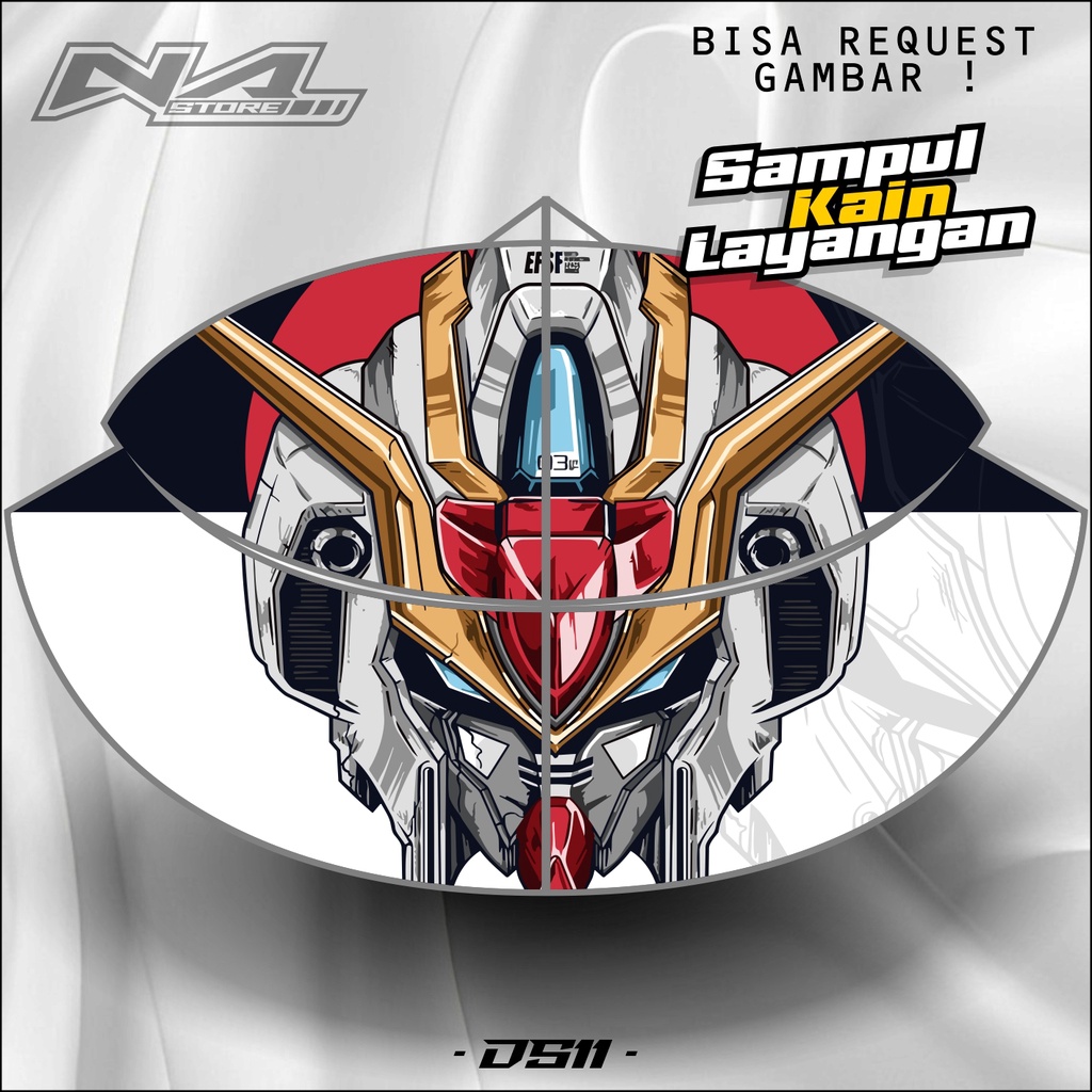 Kain Layangan Motif Custom Full Printing Bahan Satin Peles High Quality Bisa Request