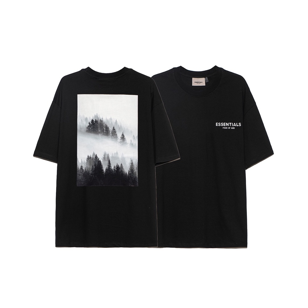 11.11 FEAR OF GOD FOG Short Sleeve tshirt Rendering White Black FG O-Neck Coat Arrival Top Tees ESSE