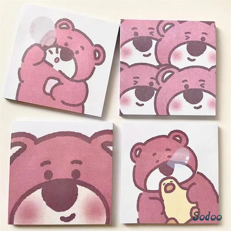 

Catatan Postt Beruang Stroberi Lucu Catatan Postit Siswa Alat Tulis Catatan Lengket Tinggi - SO