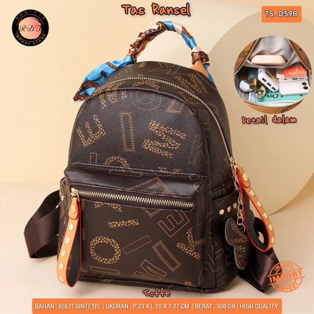 TAS RANSEL WANITA D59B IMPORT BY ORI RDT CANTIKK