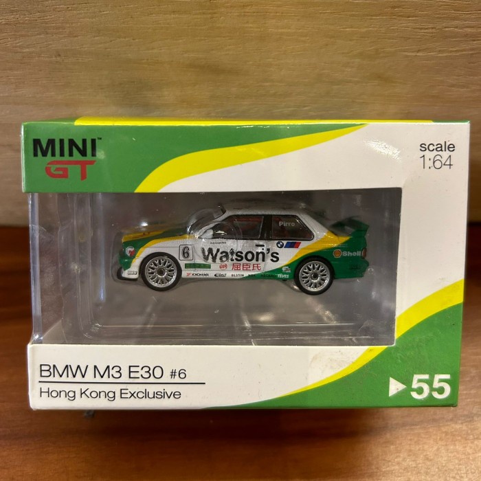 MINIGT BMW M3 E30 #6 1991 GP WINNER HONG KONG EXCLUSIVE "55" LP27