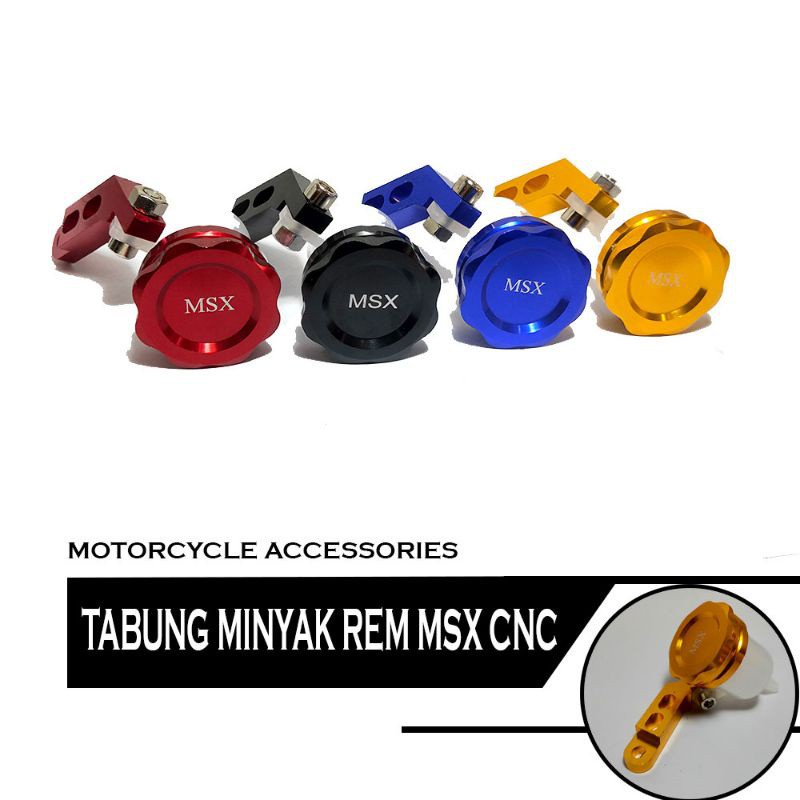 Tabung Minyak Rem Variasi Msx Tutup + Kedudukan Cnc Mj 86 BSM_ACCMOTOR