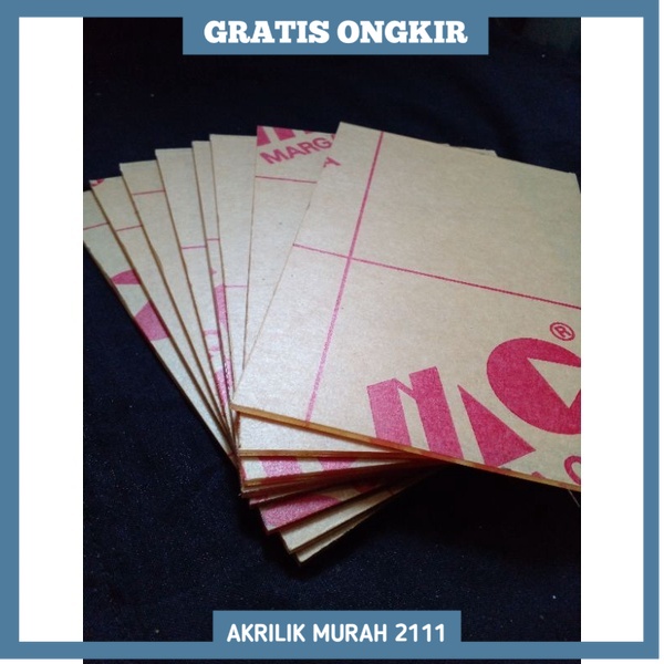 

Acrylic custom akrilik bening lembaran A6 uk 15 x 10 cm tebal 2mm