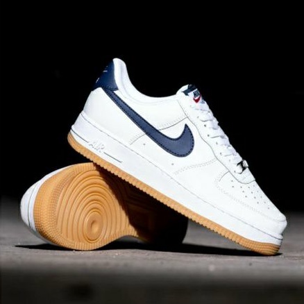 NIKE AIR FORCE 1 LOW WHITE NAVY GUM ORIGINAL - SNEAKERS PRIA WANITA / NIKE AF 1 / AF 1 / NIKE AIR FO