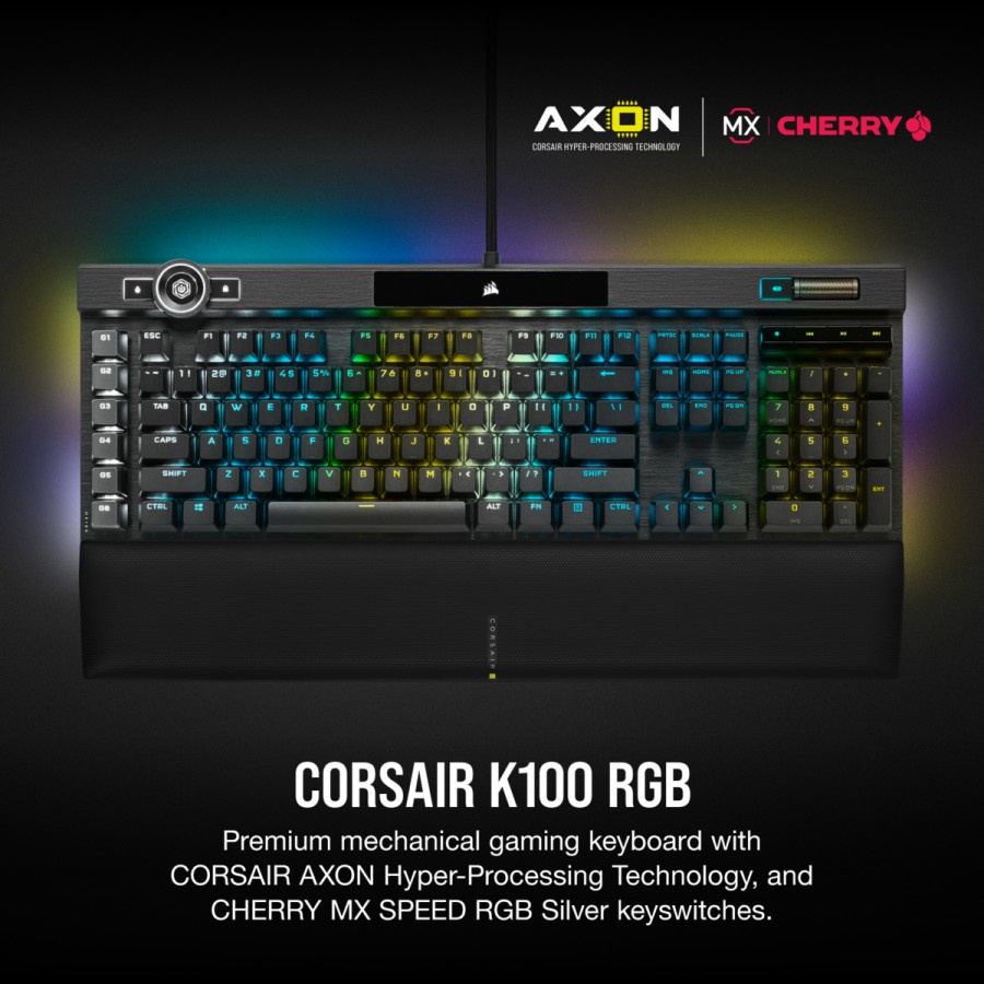 Corsair K100 RGB CHERRY MX Speed - Mechanical Gaming Keyboard