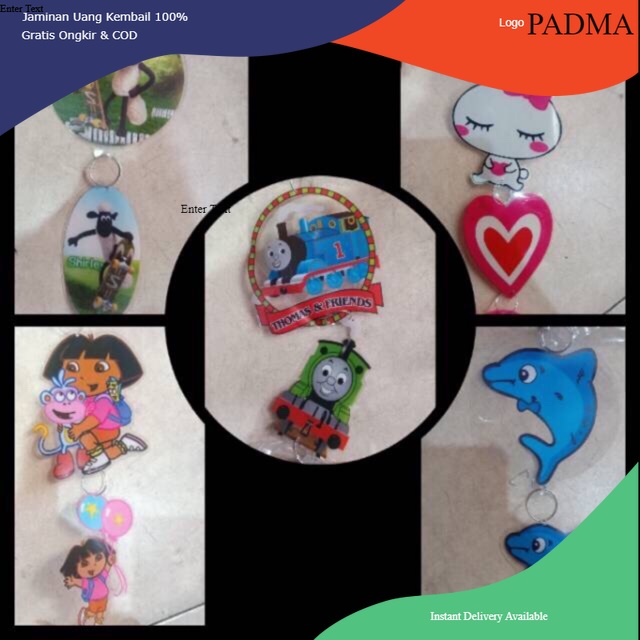 PADMA- TIRAI PLASTIK MOTIF KARTUN/Tirai Plastik lucu Karakter Doraemon keropi litleponi/tirai mika p
