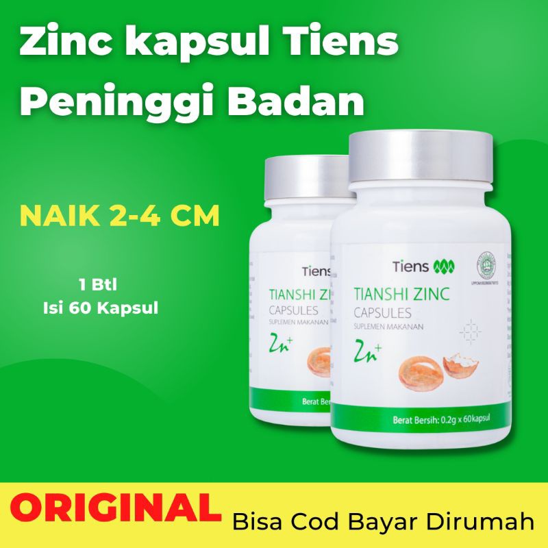 ZINC PENINGGI BADAN ORIGINAL TIENS PENINGGI BADAN