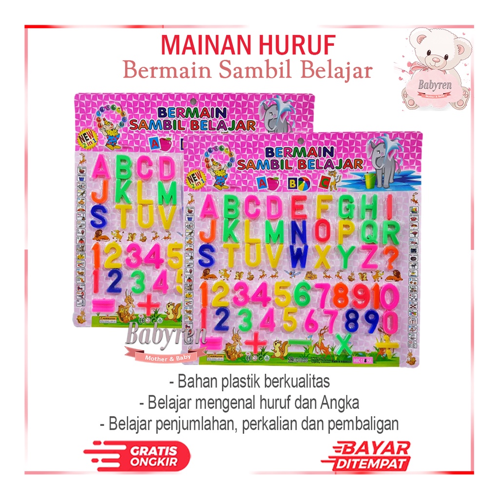 Babyren Belajar Huruf Angka dan Simbol / Permainan Lego Abjad / Puzzle Alfabet Bermain Sambil Belaja