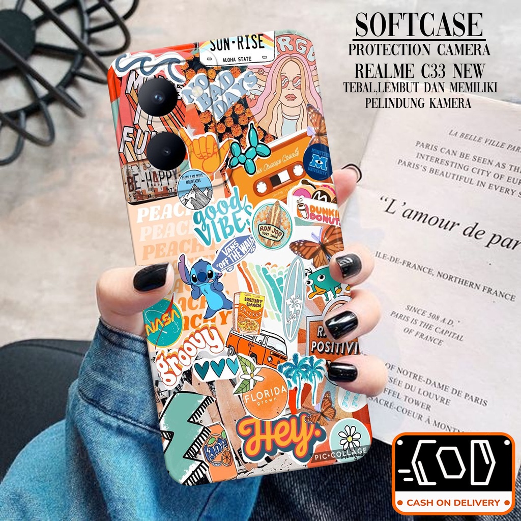 Softcase Silikon Hp Realme C33 Terbaru - Trans Case Casing Hp Realme C33 Terbaru