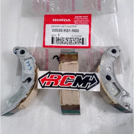 22535-K81-N00 WEIGHT SET CLUTCH KAMPAS GANDA NEW BEAT FI ESP 2016 2017 STREET ECO ORI ORIGINAL HONDA