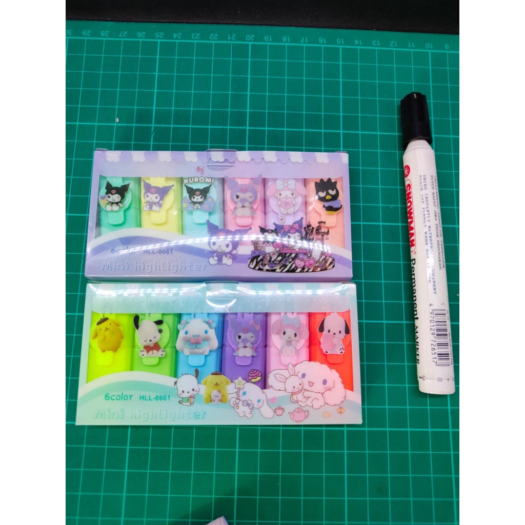 

Stabilo Mini 6 Warna//Mini Highlighter isi 6//Stabilo Kuromi//Stabilo LittlePoni//Stabilo Sanrio