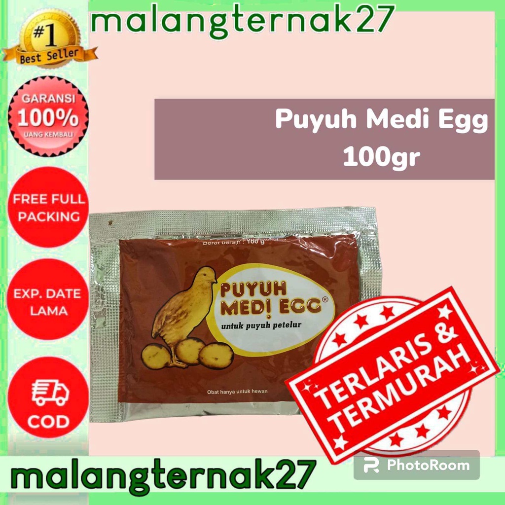 PUYUH MEDI EGG 100 gr - Vitamin Burung Puyuh Petelur memacu produksi telur puyuh untuk burung puyuh petelur