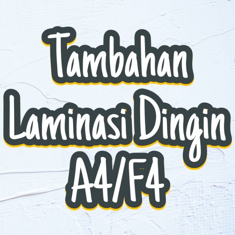 

Tambahan laminasi dingin A4/F4
