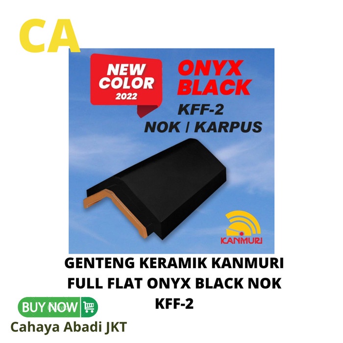 NOK GENTENG KERAMIK KANMURI FULL FLAT ONYX BLACK KFF-2