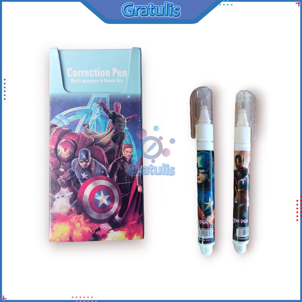 

CORRECTION PEN KARAKTER KARTUN ANAK NO. 860 / TIP EX TIPE X CAIR 8 ML NO. 860 [1 PACK/12 PCS]