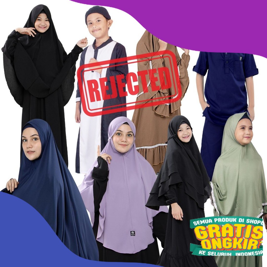 Bajuyuli Gamis Anak Reject / Cacat Branded/ Mewah tebal kuat