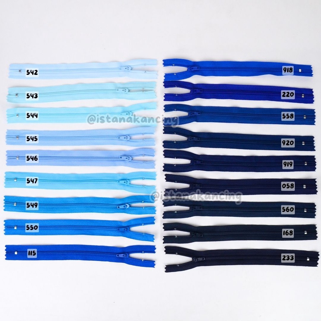 Resleting Celana ECERAN | Resleting Celana 8 inch YKK Strip D | Istana Kancing